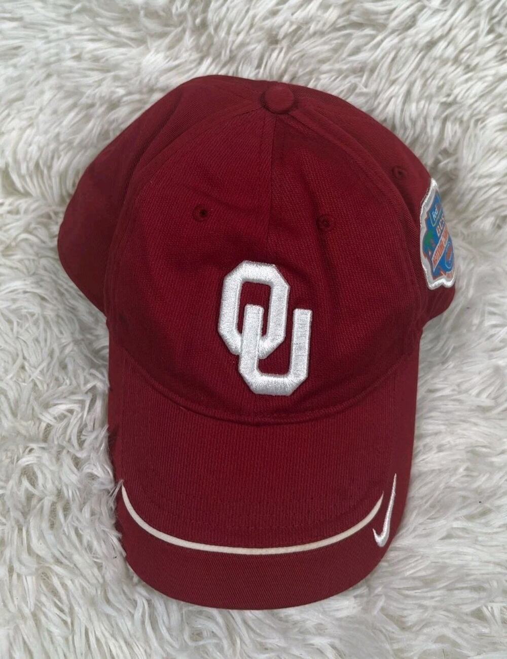 Nike Team Oklahoma Sooners Cap BCS Football 2009 Championship Bowl OS S9TPC